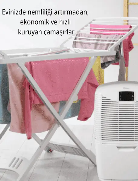 Evde çamaşır kurutma modlu Ebac ev tipi nem alma cihazı